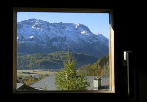 View through a Swiss window