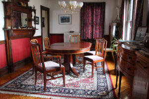 The furniture at home in the dining room
